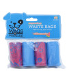 Wags & Wiggles Large Scented Dog Waste Bags Watermelon Scented Dog Poop Bags Waste Bags for All Dogs, Great for Everyday Use and Dog Walking 4 Rolls of Doggie Bags, 60 Count