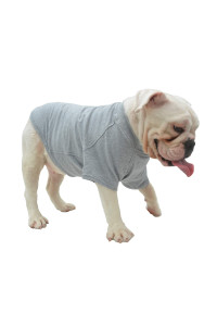 Lovelonglong Bulldog clothes Dog clothing Blank T-Shirt Tee Shirts for French Bulldog English Bulldog American Pit Bull Pugs 100 cotton Skin care gray B-S