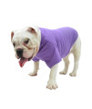 Lovelonglong Bulldog clothes Dog clothing Blank T-Shirt Tee Shirts for French Bulldog English Bulldog American Pit Bull Pugs 100 cotton Skin care Purple B-S