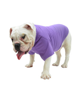 Lovelonglong Bulldog clothes Dog clothing Blank T-Shirt Tee Shirts for French Bulldog English Bulldog American Pit Bull Pugs 100 cotton Skin care Purple B-S