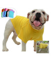 Lovelonglong Bulldog clothes Dog clothing Blank T-Shirt Tee Shirts for French Bulldog English Bulldog American Pit Bull Pugs 100 cotton Skin care Yellow B-S