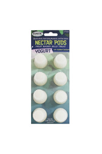 Nectar Pods (Yogurt) - Calcium-Fortified Jelly Fruit Treat - Sugar Gliders, Marmosets, Squirrels, Parrots, Cockatiels, Parakeets, Lovebirds, Conures, Hamsters, Day Geckos, Kinkajous & Other Small Pets