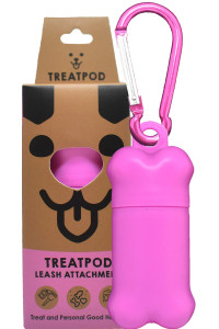 TREATPOD Treat Holder - Leash Dog Treat Pouch and Portable Training Container
