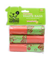 Wags & Wiggles Large Scented Dog Waste Bags Pineapple Scented Dog Poop Bags Waste Bags for All Dogs, Great for Everyday Use and Dog Walking 6 Rolls of Doggie Bags, 90 Count