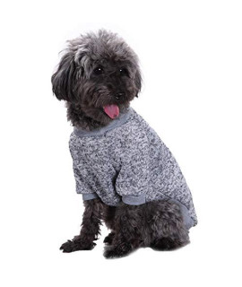 Jecikelon Pet Dog Clothes Dog Sweater Soft Thickening Warm Pup Dogs Shirt Winter Puppy Sweater for Dogs (Small, Grey)