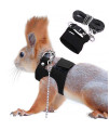 Squirrel Traction Rope Strap Anti-Biting Chain Rope, Adjustable Vest, Small Animal Walking Harness with Lead Leash, Hamster Gerbil Rat Mouse Ferret Chinchilla Small Animal Walking Leash