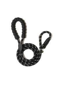WePet Dog Training Slip Leash, Dog Slip Lead, Puppy Obedience Recall Training Lead, 5 ft Long, Heavy Duty Rope with Reflective Design, Comfortable Handle, for Medium Large Dogs, Black/White