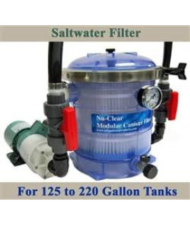 Saltwater 125 to 220 Gallon Tank Nu-Clear Filter, Iwaki Pump & Plumbing Package