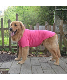 Lovelonglong 2019 Pet clothing Dog costumes Basic Blank T-Shirt Tee Shirts for Medium Large Dogs Rosered XXL