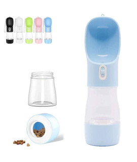 Misthis Portable Dog Water Bottle - Multifunctional Outdoor Pet Dispenser for Walking Traveling Hiking Dog&Cat Drinking Bottle and Dish Bowl -Blue