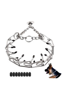 Love Dream Dog Prong Training Collar, Metal Choke Pinch Dog Collar with Comfort Tips, Adjustable Pet Training Collar for Small Medium Large Dogs (Large)