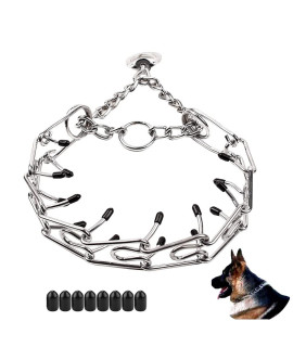 Love Dream Dog Prong Training Collar, Metal Choke Pinch Dog Collar with Comfort Tips, Adjustable Pet Training Collar for Small Medium Large Dogs (Medium)