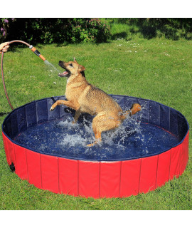 Dibea Foldable Dog Pool Swimming Pool for Dogs Size (L) 160 cm Diameter 30 cm