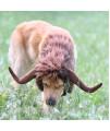 Funny Pet Moose Costumes for Dog, Cute Furry Pet Wig for Halloween Christmas, Pet Clothing Accessories (Bull, Size M)