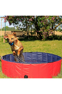 dibea Foldable Dog Swimming Pool for Dogs Size (S) 80 cm Diameter Height 20 cm