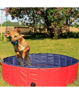 dibea Foldable Dog Swimming Pool for Dogs Size (S) 80 cm Diameter Height 20 cm