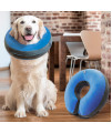 GoodBoy Comfortable Recovery E-Collar for Dogs and Cats - Soft Inflatable Donut Collar Designed for Protecting Small Medium or Large Pets Post Surgery or Wounds (Grey, 2)