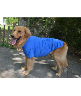 Lovelonglong 2019 Pet clothing Dog costumes Basic Blank T-Shirt Tee Shirts for Large Dogs Blue XXXXL