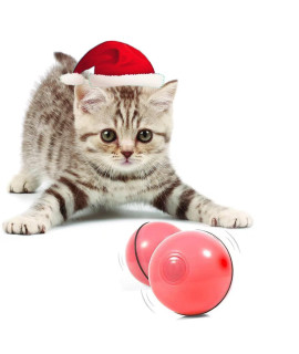 YOFUN Smart Interactive Cat Toy - Newest Version 360 Degree Self Rotating Ball, USB Rechargeable Pet Toy, Build-in Spinning Led Light, Stimulate Hunting Instinct for Your Kitty (Pink)