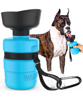 Pet Water Bottle,Dog Travel Water Bottle,Foldable Dog Water Bottle,Dog Water Dispenser,Portable Dog Water Bottle for Walking Hiking Beach,Lightweight & Convenient for Travel,BPA Free,18 OZ