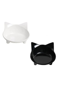 cat Bowl cat Food Bowls Non Slip dog Dish Pet Food Bowls Shallow cat Water Bowl cat Feeding Wide Bowls to Stress Relief of Whisker Fatigue Pet Bowl of Dogs cats Rabbits Puppy(Safe Food-grade Material)