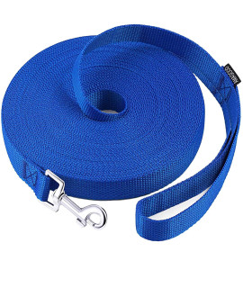 AmaGood Puppy/Dog Leashes Obedience Recall Training Agility Leads-15 ft 20 ft 30 ft 50 ft Long Dog Leashes-for Dogs Training,Play,Safety,Camping (15 feet, Blue)