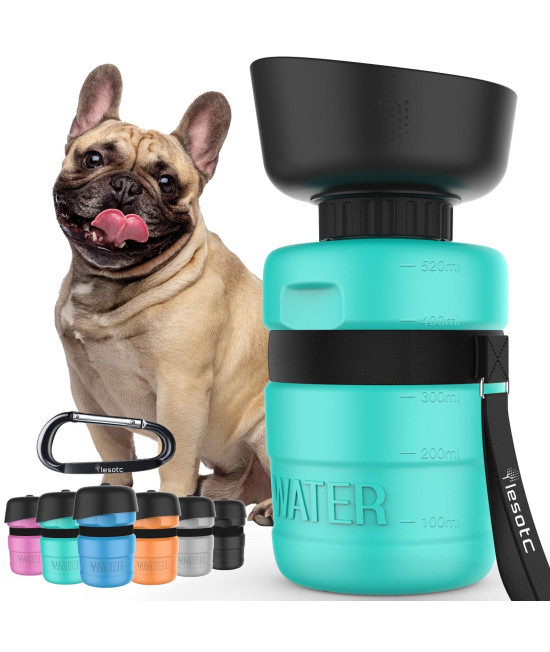 lesotc Upgraded Dog Water Bottle Foldable, Portable Leak Proof Pet Water Dispenser for Outdoor Walking,Hiking,Travel,BPA Free,Lightweight