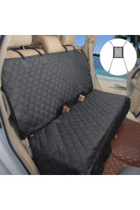 Bark Lover Deluxe More Durable Waterproof Backseat Protector, High Heat Resistant and Nonslip Back Seat Cover for Dogs Kids, Universal Size Fits Cars, Trucks, SUVs