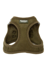 Downtown Pet Supply Step in Dog Harness for Small Dogs No Pull, X-Small, Hunter Green - Adjustable Harness with Padded Mesh Fabric and Reflective Trim - Buckle Strap Harness for Dogs