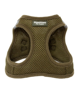 Downtown Pet Supply Step in Dog Harness for Small Dogs No Pull, Large, Hunter Green - Adjustable Harness with Padded Mesh Fabric and Reflective Trim - Buckle Strap Harness for Dogs