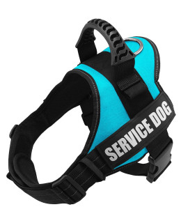 Fairwin Service Dog Vest-No-Pull Dog Harness with Handle Adjustable Reflective Patches in Training Vest Harness for Small Medium Large Breed Outdoor Walking