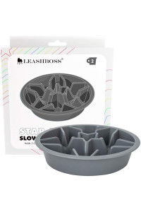 Leashboss Slow Feeder Dog Bowls - Cup Maze Puzzle Food Bowl with Feeder Holes, Fits into Elevated Pet Feeders - Slow Eating for Large, Medium & Small Sized Breeds (2 Cup - 7.5-8 Inch Feeder Holes)
