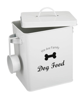 Geyecete Pet Treat and Food Storage Tin with Lid - 5lbs Capacity - Serving Scoop Included ?-DOG