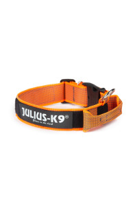 color & gray collar with Handle, Safety Lock and Interchangeable Patch, 157 in (15-209 in), Orange-gray
