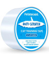 Petslucent cat Scratch Furniture Protector Tape, cat Anti Scratch Deterrent Training Tape, Double Sided clear Sticky Paws guards for carpet, Sofa, couch, Door (3x 15 Yards, Blue)