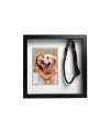 Pearhead Pet Collar Keepsake Picture Frame, Pet Memorial Frame, Dog or Cat Keepsake Memory Frame, Pet Owner Gift, 4.5 x 6.5 Photo Insert, Black, 1 Count (Pack of 1)
