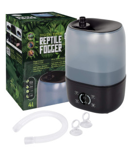 Evergreen Pet Supplies Reptile Humidifier/Fogger - 4L Tank - New Digital Timer - Add Water from Top! for Reptiles/Amphibians/Herps - Compatible with All Terrariums and Enclosures