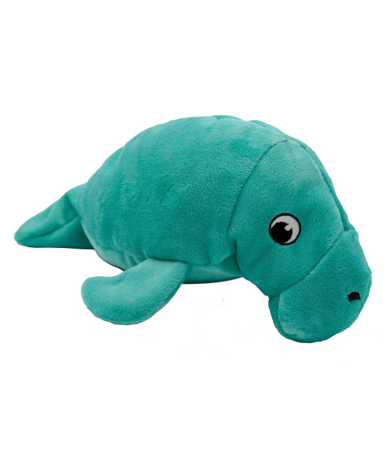 SmartPetLove Snuggle Puppy Tender-Tuffs - Large Marine Stuffed Plush Manatee Toy - with Puncture Resistant Squeaker, Great for Big Dogs