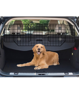 CASIMR Dog Car Barrier for SUVs, Vehicles, Cars, Adjustable Large Pet Gate Divider Cargo Area, Heavy-Duty Wire Mesh Dog Car Guard Universal Fit Net Car Divider for Dogs Safety Travel