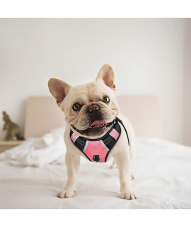 Babyltrl Small Pink Dog Harness No Pull Adjustable Pet Reflective Oxford Soft Vest