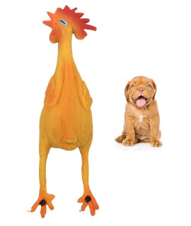 Rubber Chicken Dog Toys - Natural Rubber (Latex) - Lead-Free Chemical-Free - Complies with Same Safety Standards as Baby Toys - Soft Unstuffed Squeaky (Small)