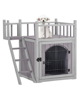 Aivituvin Dog House Feral Cat House Outdoor and Indoor,Pet Houses with Stairs,2 Storys