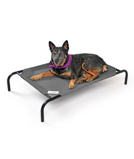 Coolaroo The Original Cooling Elevated Dog Bed, Indoor and Outdoor, Medium, Gunmetal