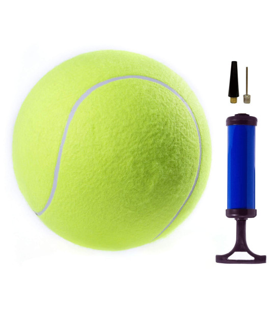 CNMGBB 9.5 Oversize Giant Tennis Ball for Children Adult Pet Fun (Giant 9.5 Tennis and Portable Air Pump)