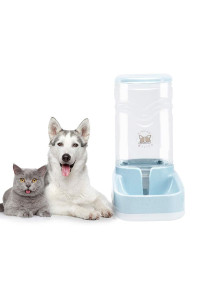 Dog Water Dispenser,Water Bowl for Dogs,Pet Automatic Waterer, Gravity Water Dispenser Station Self-Dispensing for Cats/Dogs Bowl,Automatic Gravity Fountain Bottle Bowl Dish Stand 1 Gal(3.8L)