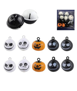 12 Pcs Pumpkin Bells Pet Collar Bells,Halloween Pendants DIY Crafts Handmade Accessories 19 Mm Charm Pendants Decoration