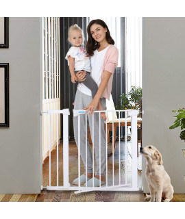 Safety Baby Gate,29.5-40.5 inch Auto Close Features,Luxury Extra Tall&Wide Child Gate, Heavy-Duty gate, Easy Walk-Thru pet Gate for The House, Stairs, Doorways & Hallways. (Applicable 29.5''-40.5'')