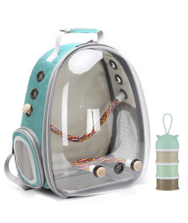 Bird Carrier Cage, Bird Travel Backpack with Stainless Steel Tray and Standing Perch