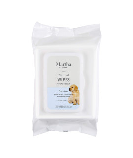 Martha Stewart for Pets Puppy Wipes in Grapefruit Hypoallergenic Dog Grooming Wipes Great Dog Wipes for All Dogs and Puppies With Sensitive Skin 100 Count