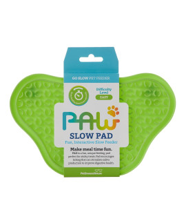 PetDreamHouse Lick Paw Pad & Slow Feeder for Dogs, Anti-Boredom, Distraction Mat, Reduces Anxiety wStress-Relief Stimulating Licking, Suction cups on Back, Ideal for Puppies, Dogs & cats, green